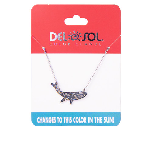 Blue Whale Pendant Necklace indoor