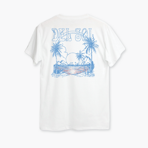 youth, del sol, island, tee shirt, eco tee, white indoor youth, del sol, island, tee shirt, eco tee, white indoor