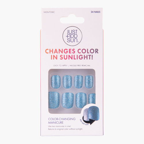 JAS glitter skys manicure press on nails outdoor