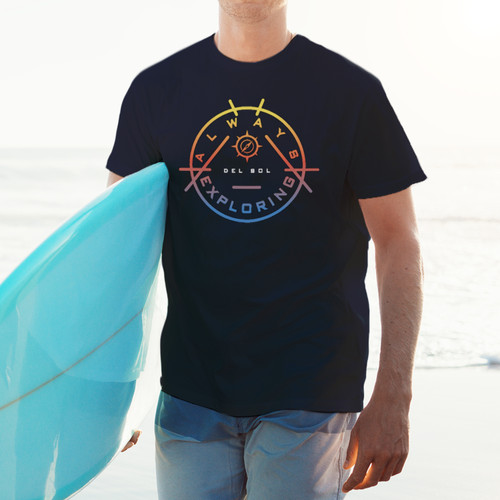 mens always exploring tee black lifestyle