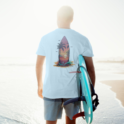 Mens Surfbaord Scene Tee Lifestyle