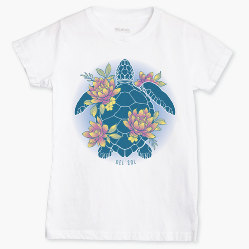 Sea Turtle & Lotus - Women's Color-Changing Shirt | Del Sol