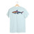 mens shark waves tee ice blue outdoor