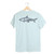 mens shark waves tee ice blue indoor