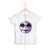 Womens Smiley Palms V-Neck Tee - White split