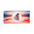 out palms & floral sunset towel