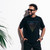 mens surf sun beach tee black lifestyle