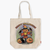happy halloween design on a tote bag with sun