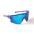 lifestyle sunglasses showing blue frame with sun