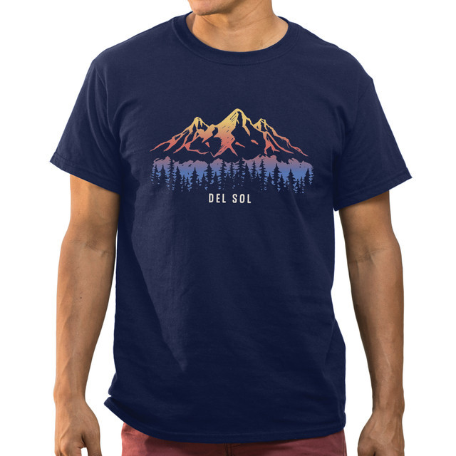 Product image for Forest and Mountains Tee - Indigo with Sun