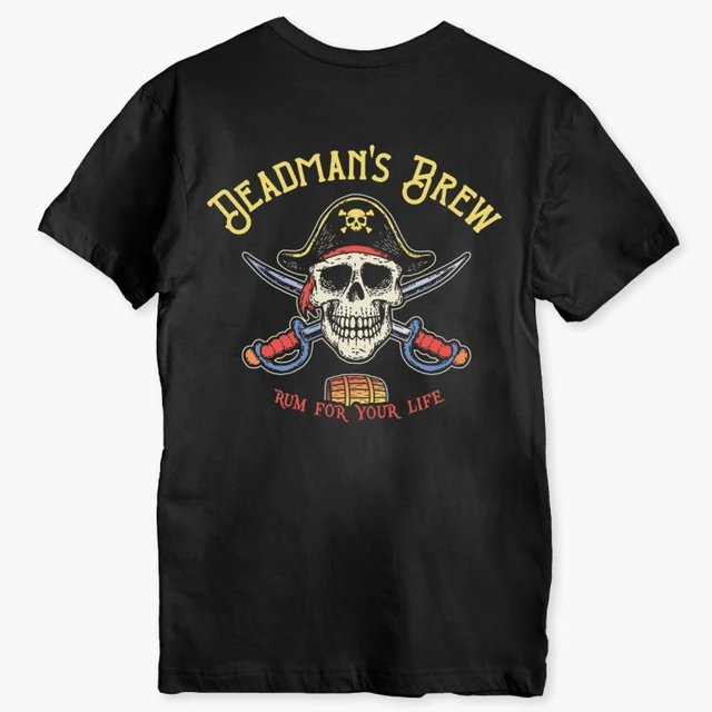 Product image for Men's Color-Changing Dead Mans Brew T-Shirt -  Black with Sun
