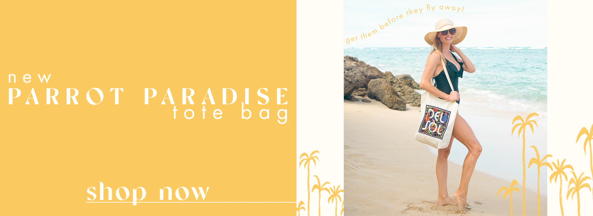 New Parrot Paradise tote bag. Shop now.