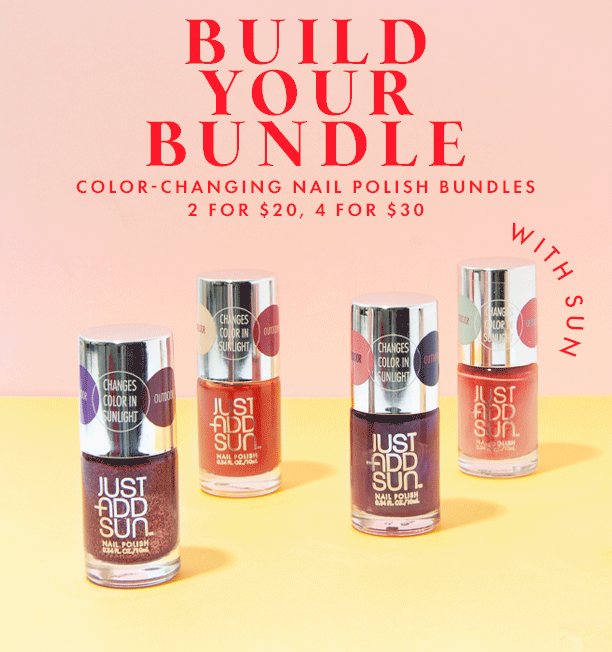 Build your bundle! Coloring changing nail polish bundles. 2 for $20 and 4 for $30