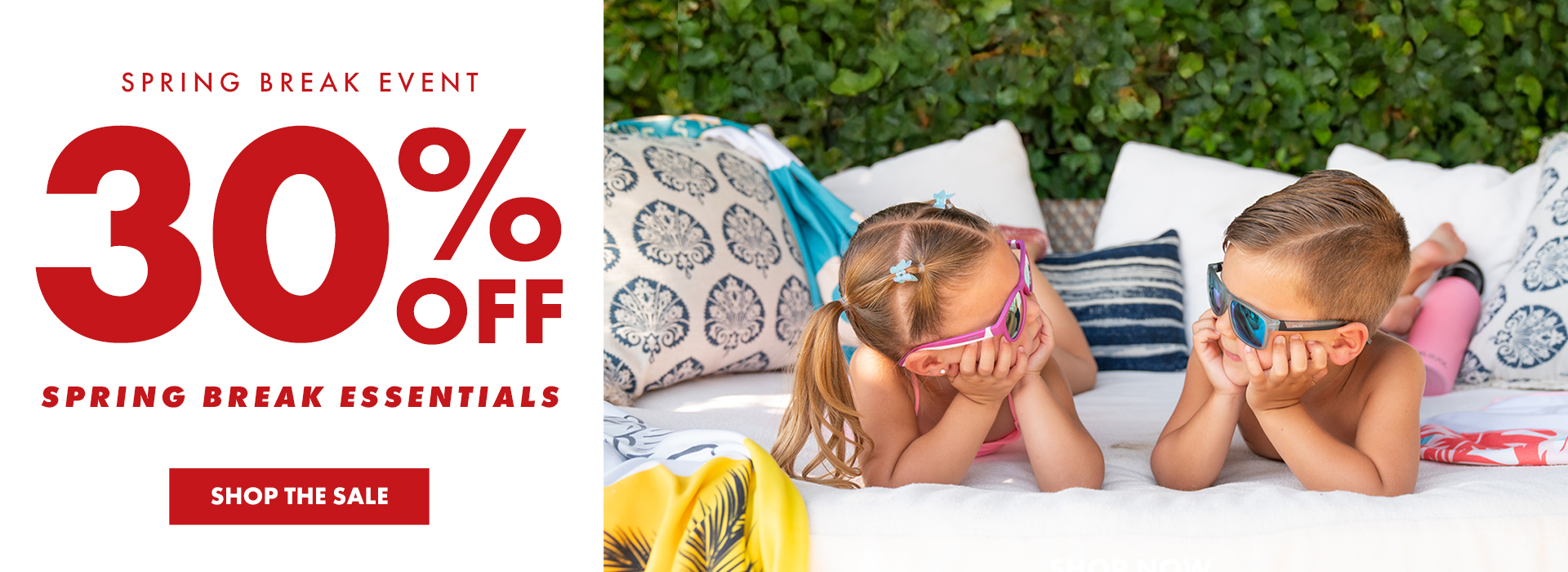 30% off spring break essentials. shop this sale!