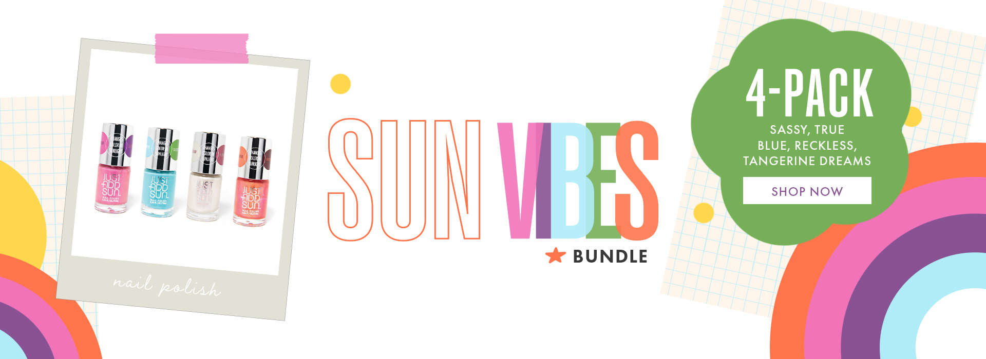 Sun vibes 4 pack. shop now.