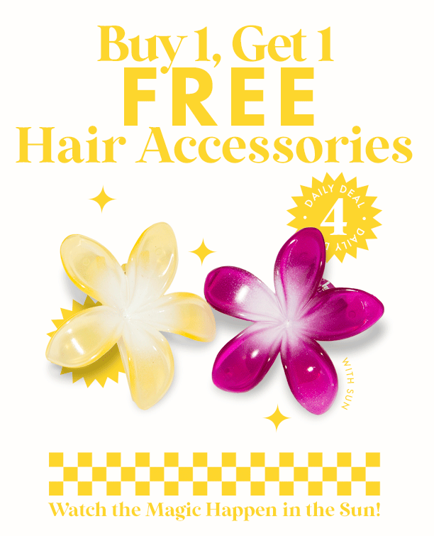 Buy 1 Get 1 FREE hair accessories. Shop now!
