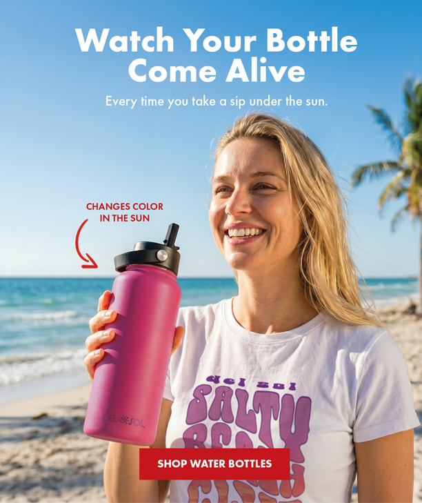 Watch your bottle come alive. Every time you take a sip under the sun. Shop water bottles.