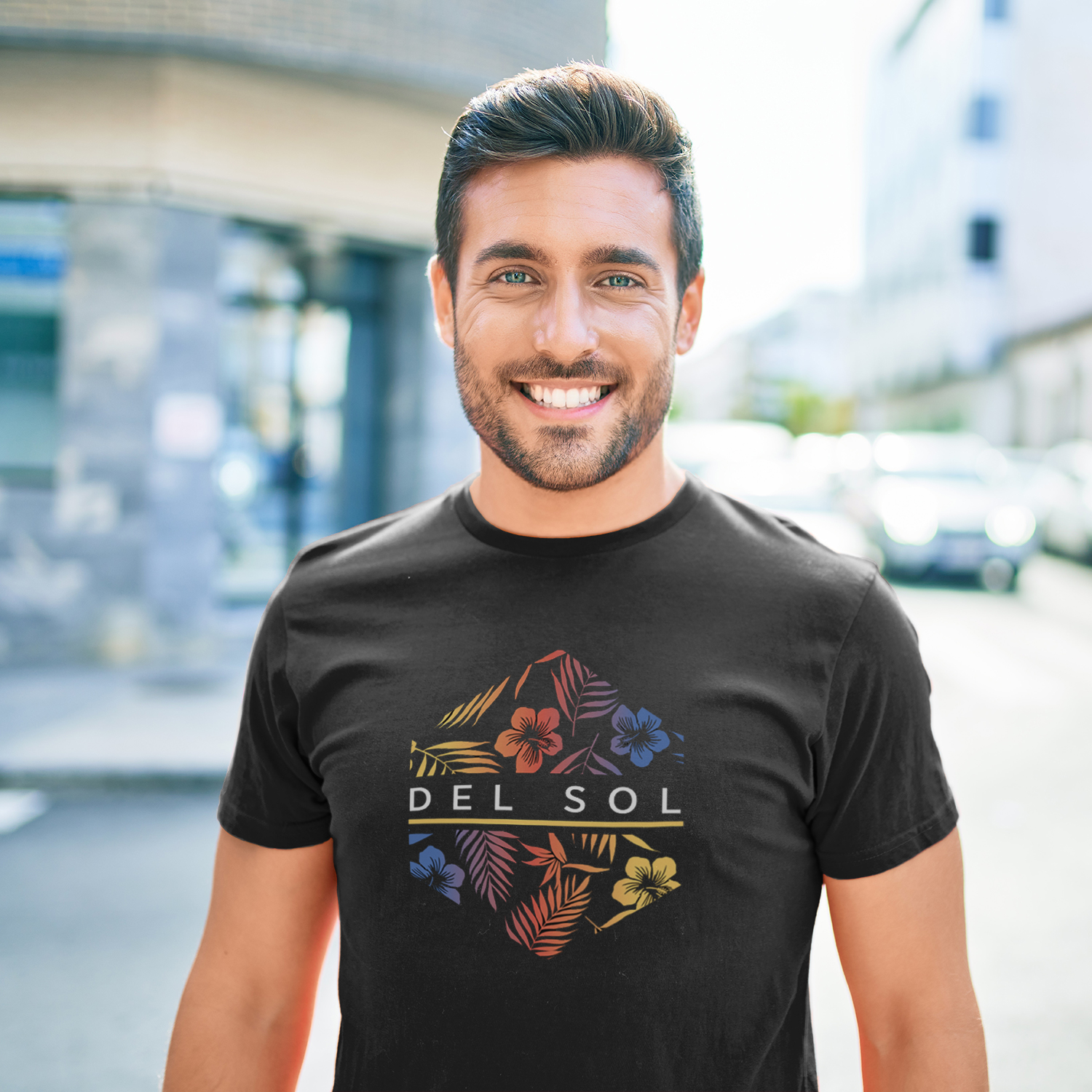 SOL Tシャツ Tropical Hex - Color-Changing Mens T-Shirt | Del Sol