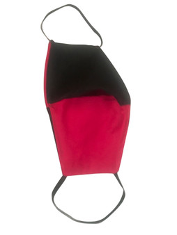 Fuschia Pink and Black Cotton Face Mask  Open Pocket For  Filter -Also Has Built in Fabric Filter Polypropylene