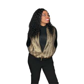 Metallic Bomber Vest