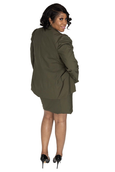 Olive green fitted skirt