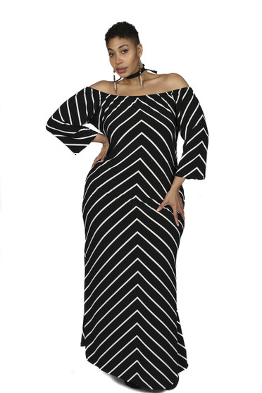 Cold shoulder  stretch ITY maxi(Back by popular demand)