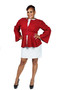 Burgundy peplum waist jacket, bell sleeves, zipper front