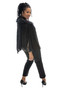 Black knit poncho