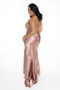 Rose gold and sequin gown