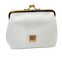 Dooney and Bourke White Pebble Grain Logo Lock Sac