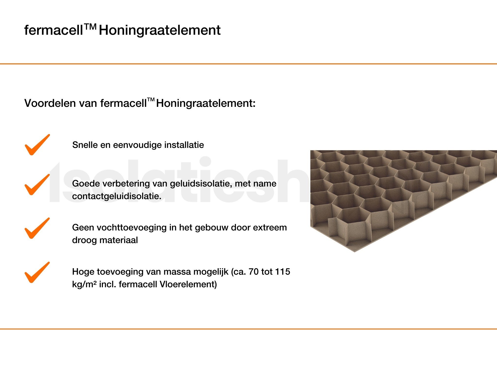 Élément de nid d'abeille Fermacell 1500x1000x30mm (1,5m2)