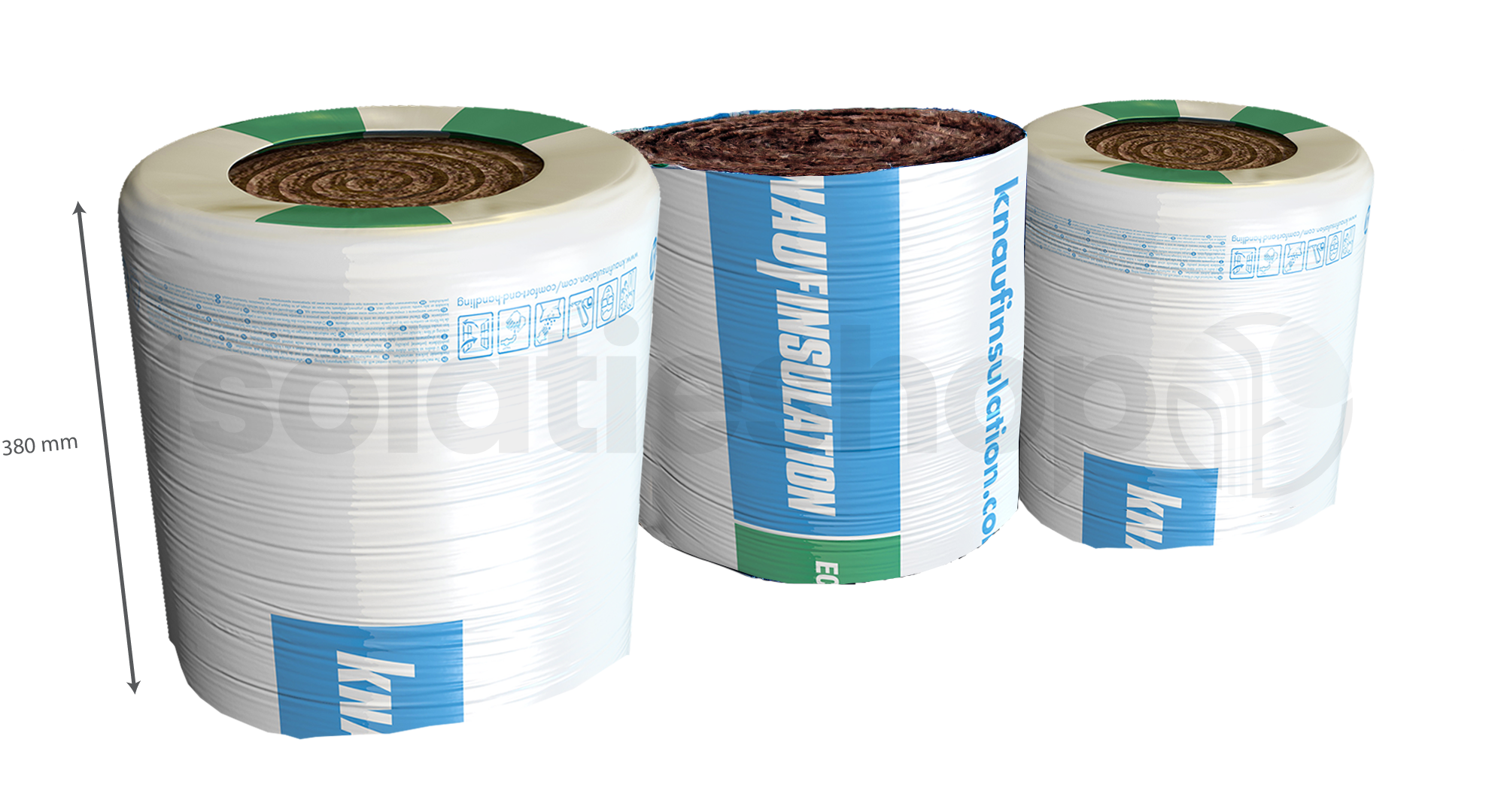 Laine de verre Naturoll 035 6200x380x120​mm Rd:3.40 (=2,36 m²)​