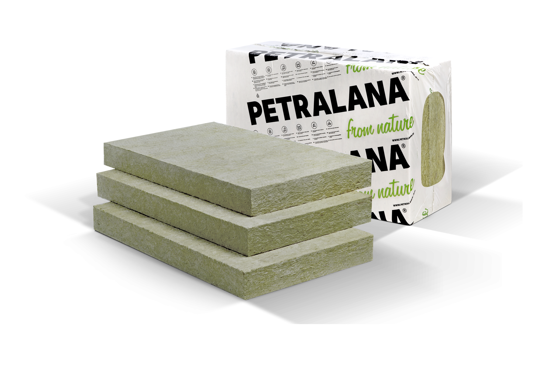 Plaque de laine de roche Petralight Plus 1000x600x200mm Rd:5,71 3pc/paquet (=1,8 m2)