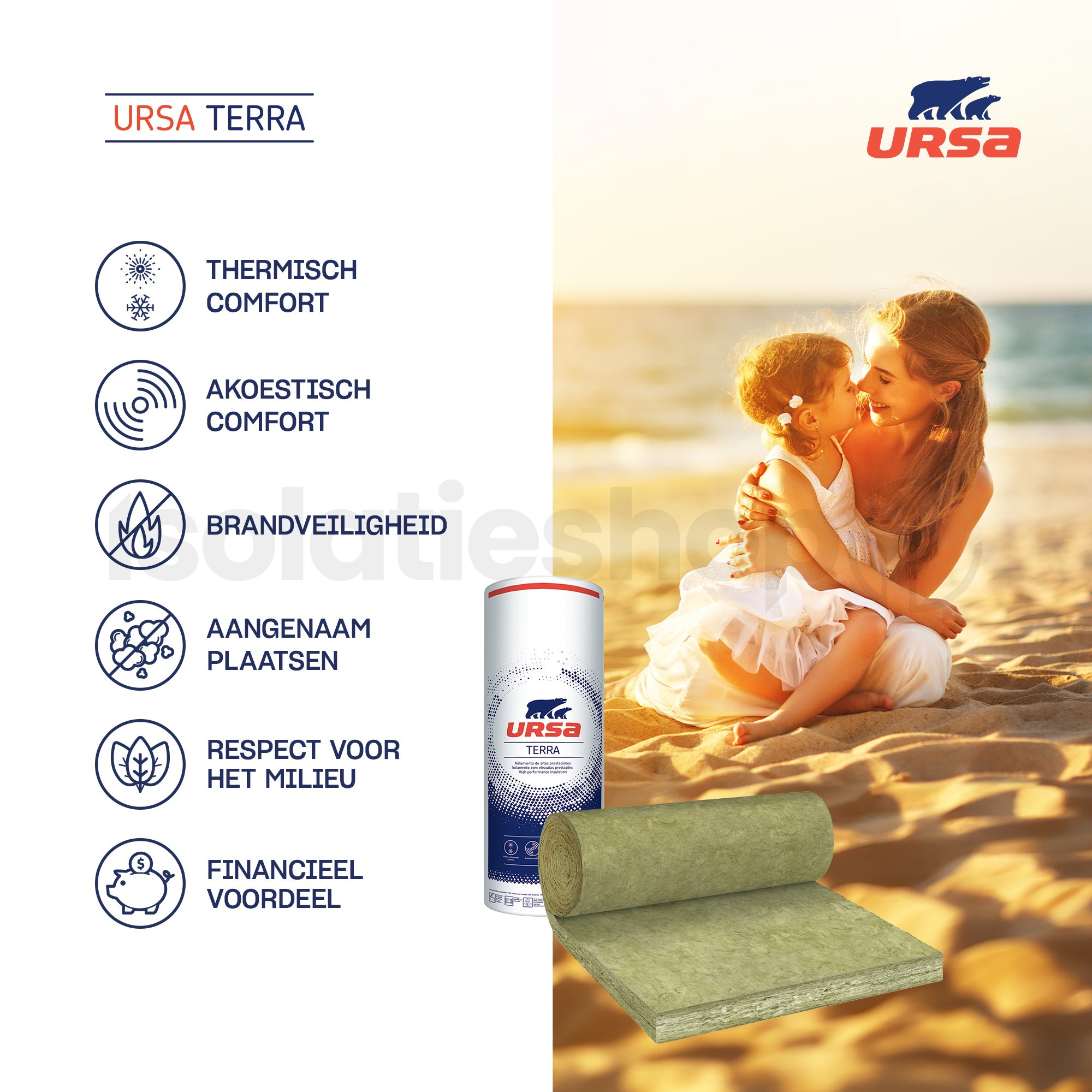 Ursa Frametec 32 laine de verre 3100x580x170mm Rd:5,30 (=1,80 m²)