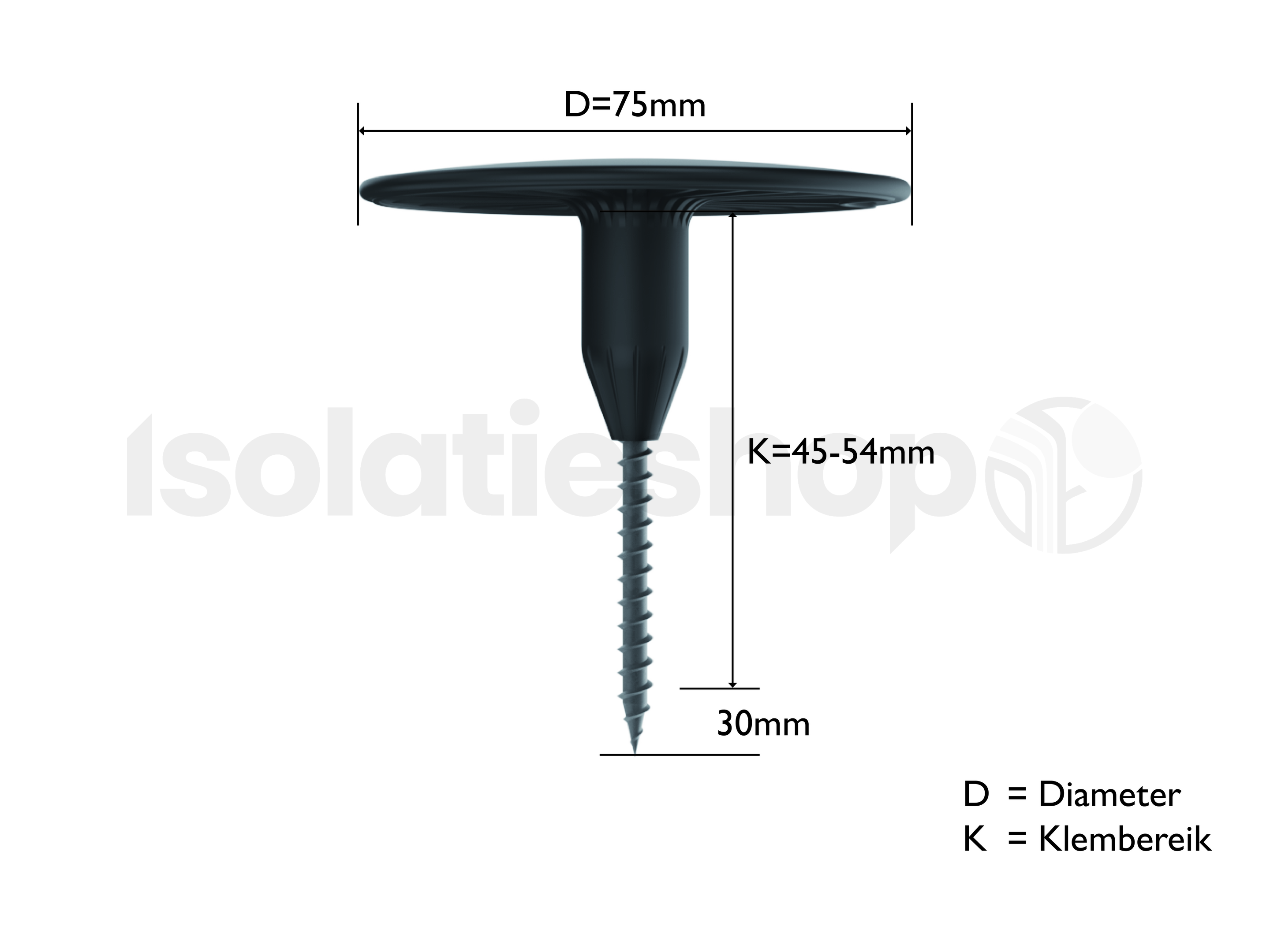 Plaque de répartition de pression TLKH-75-50 plage de serrage 45-54 mm 250 pièces