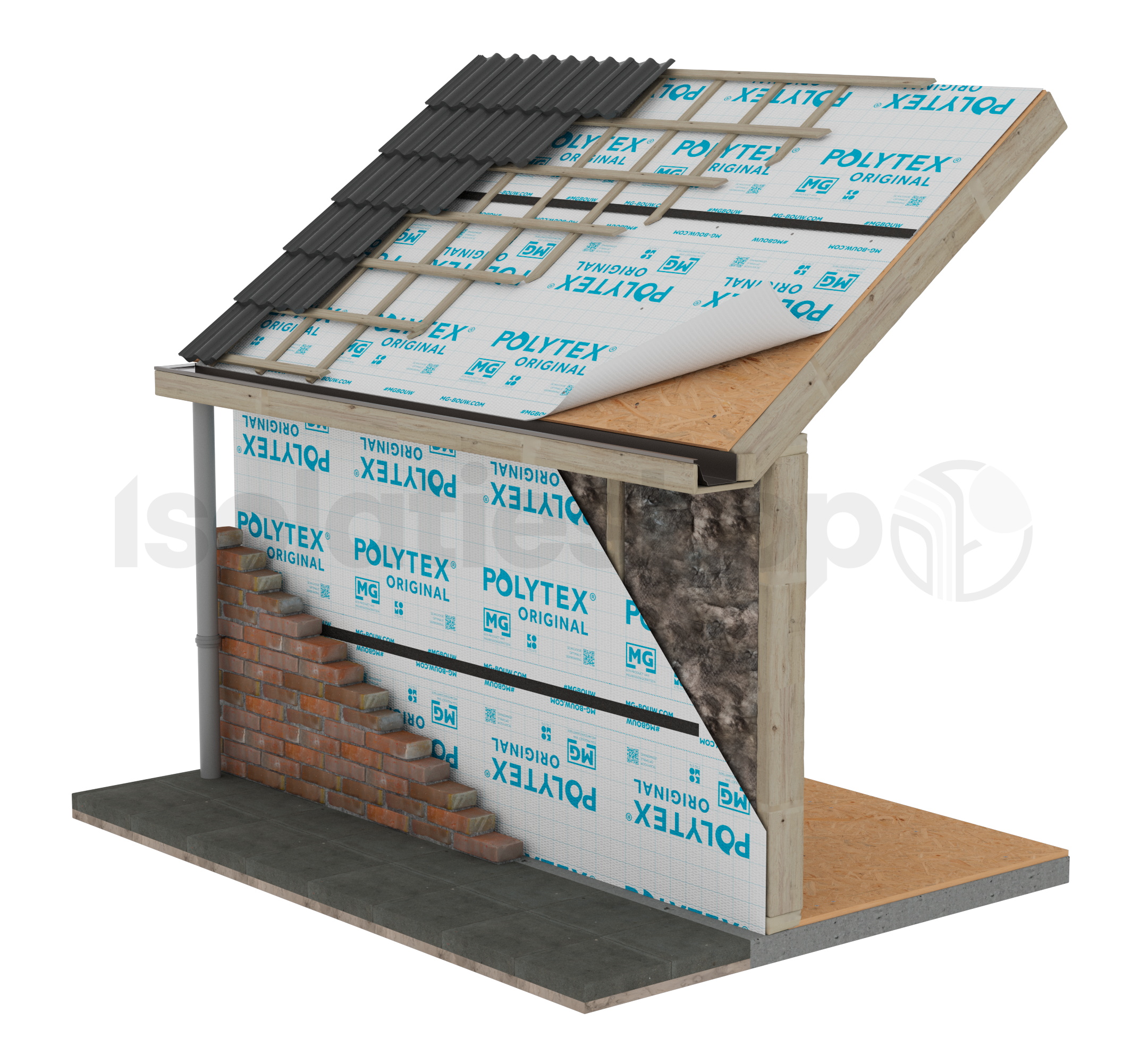 Polytex 3-schichten diffusionsoffener Folie 1.5x50m1 (=75 m²)