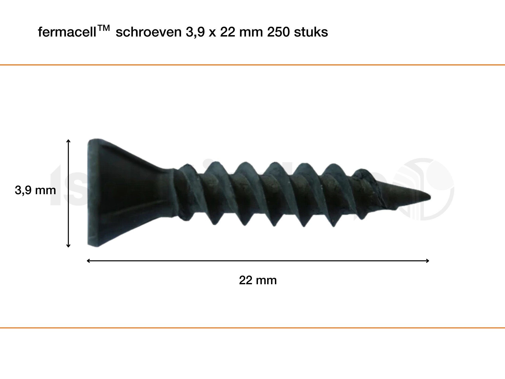 Vis Fermacell 3,9x22mm 250 pièces.