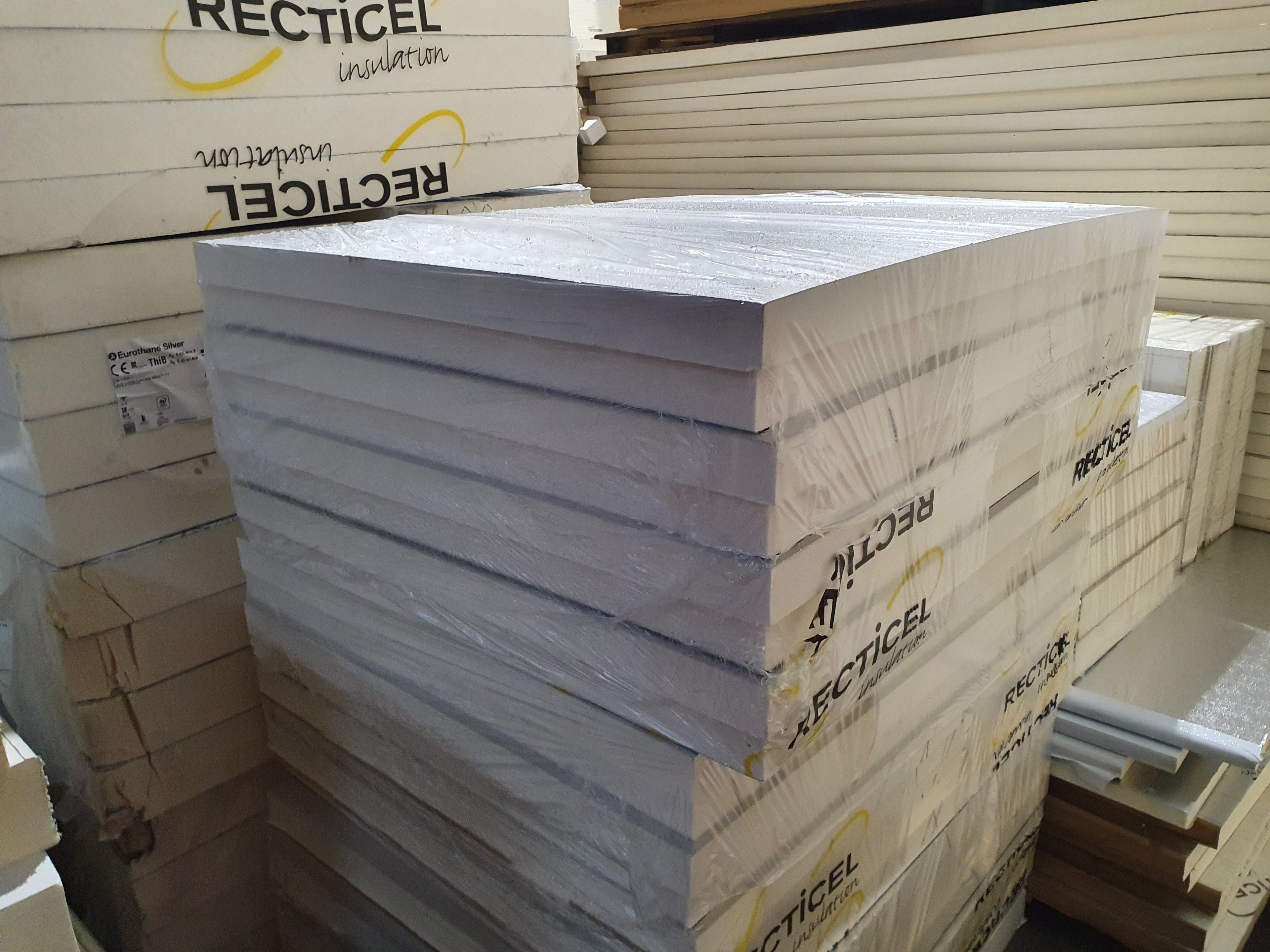 Polyuréthane (PIR) expansée choix B double face aluminium 1200x1000x160mm avec rainure Rd:7,27 (1,20m²)