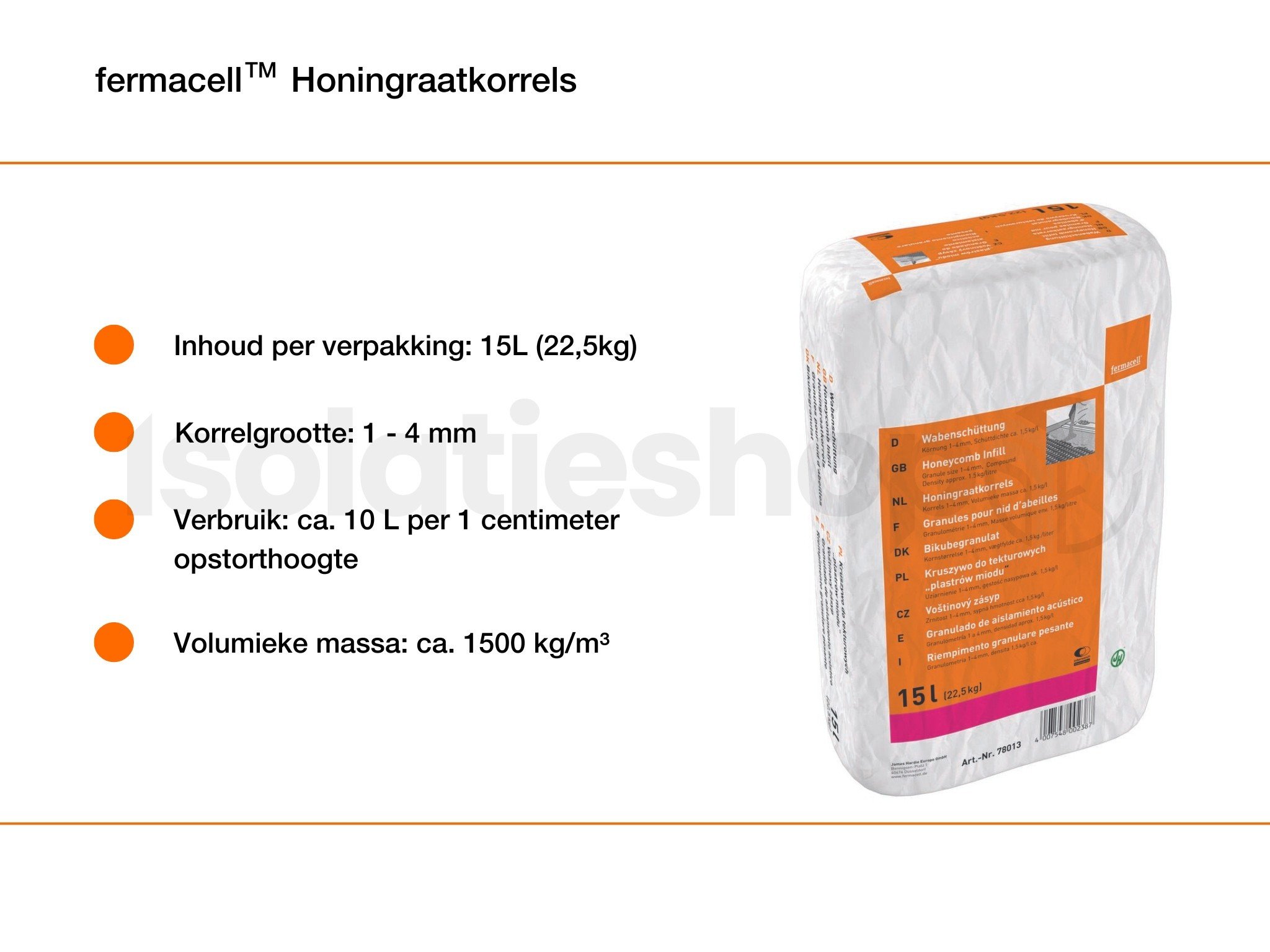 Granulés nid d'abeille Fermacell