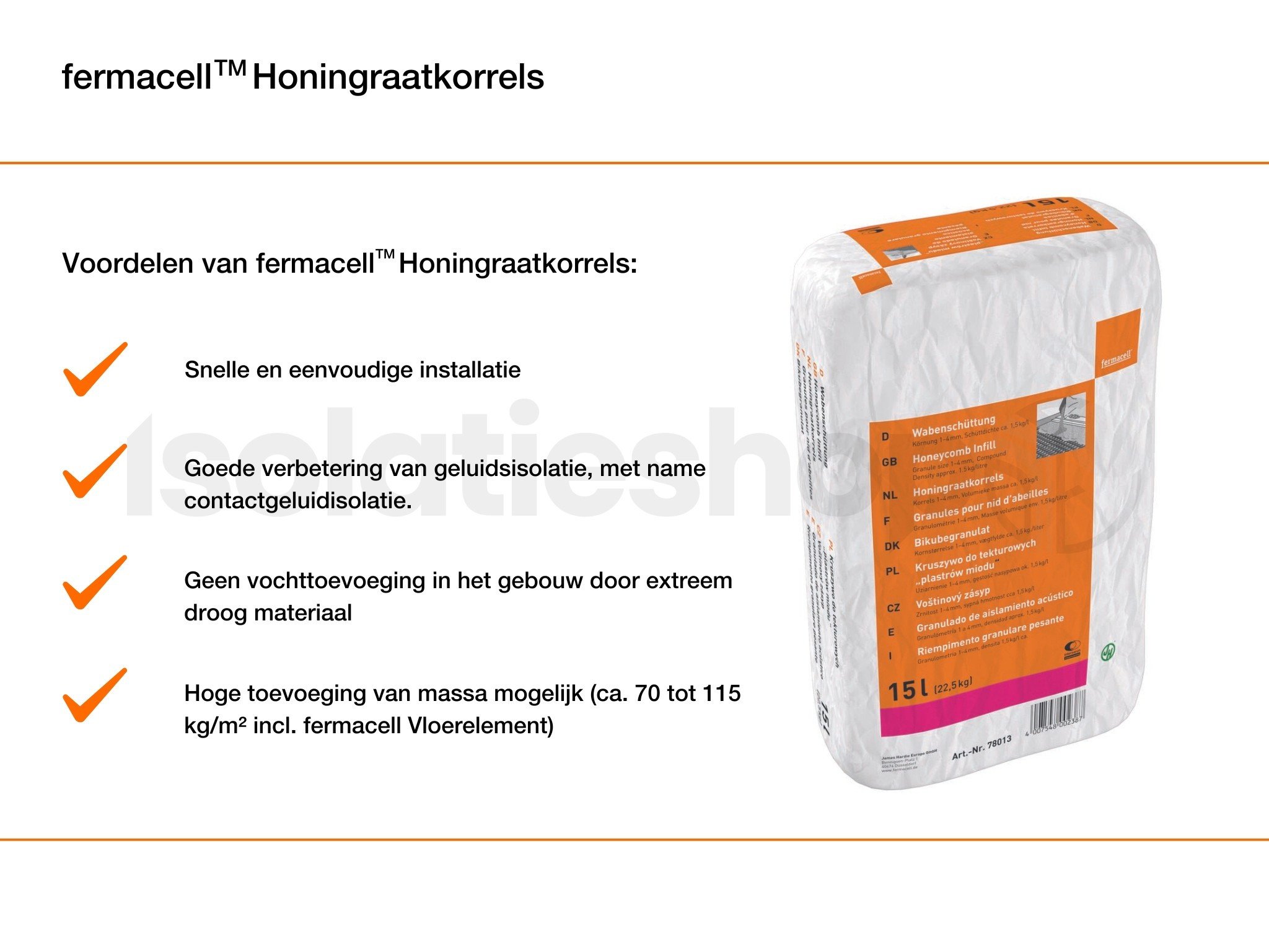 Granulés nid d'abeille Fermacell