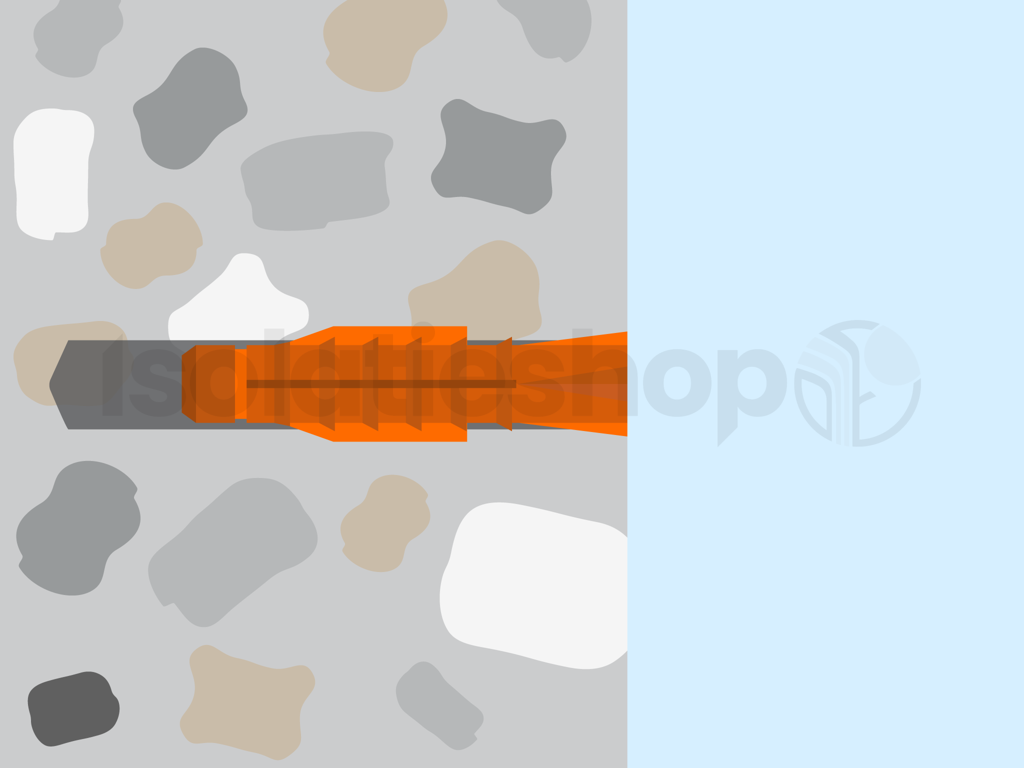 Vis d'écartement Etanco 4,5 x 80 mm avec cheville, 100 pièces