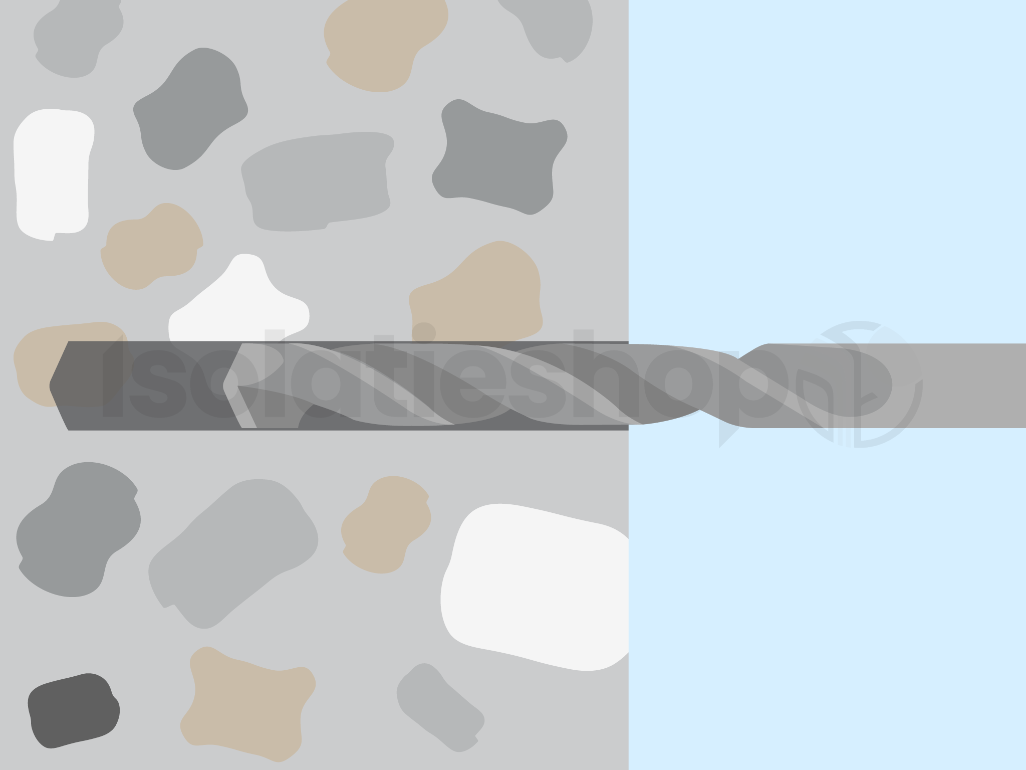 Vis d'écartement Etanco 4,5 x 60 mm avec cheville, 100 pièces