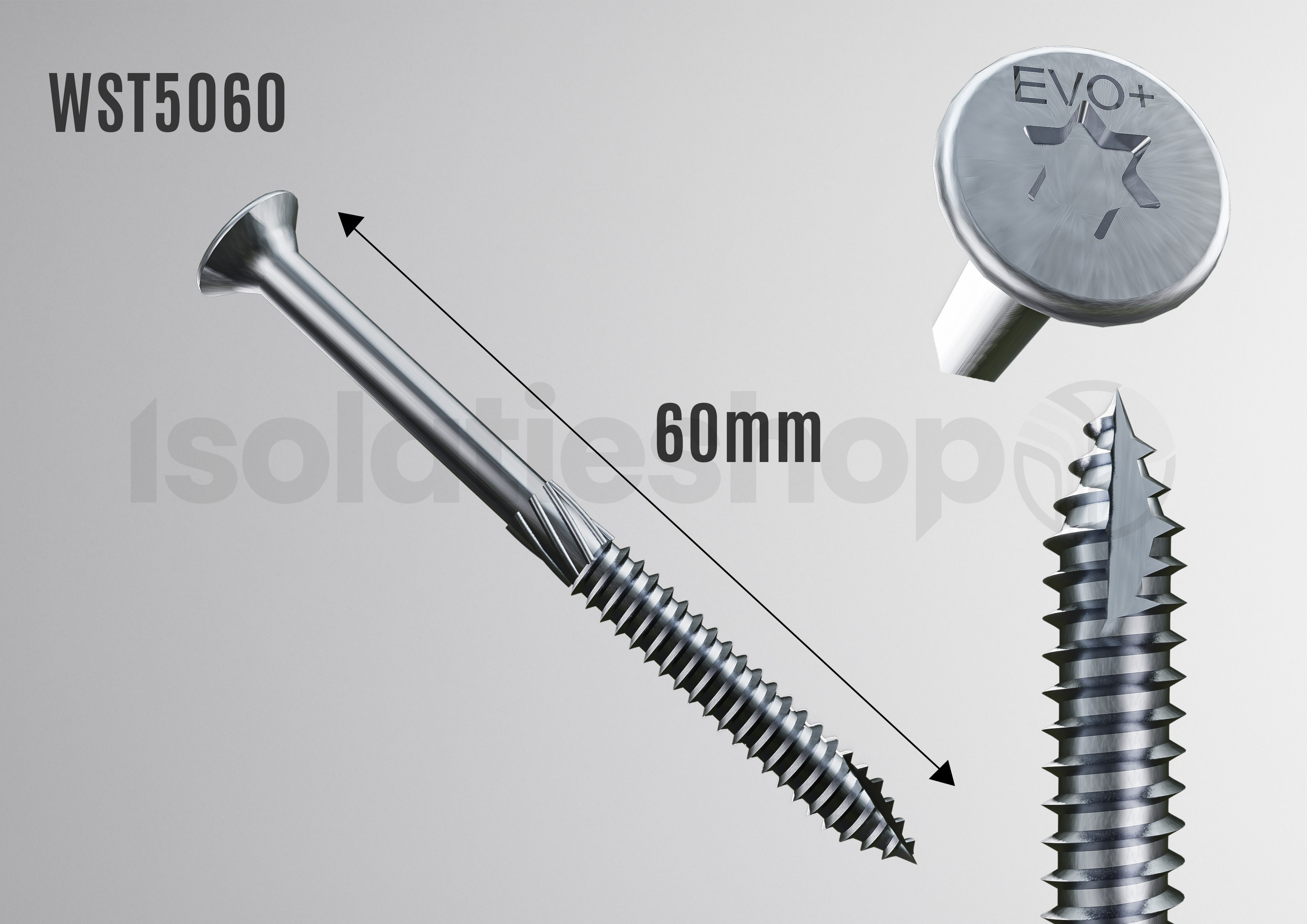 Houtschroeven 5.0x60mm Torx (200 stuks)