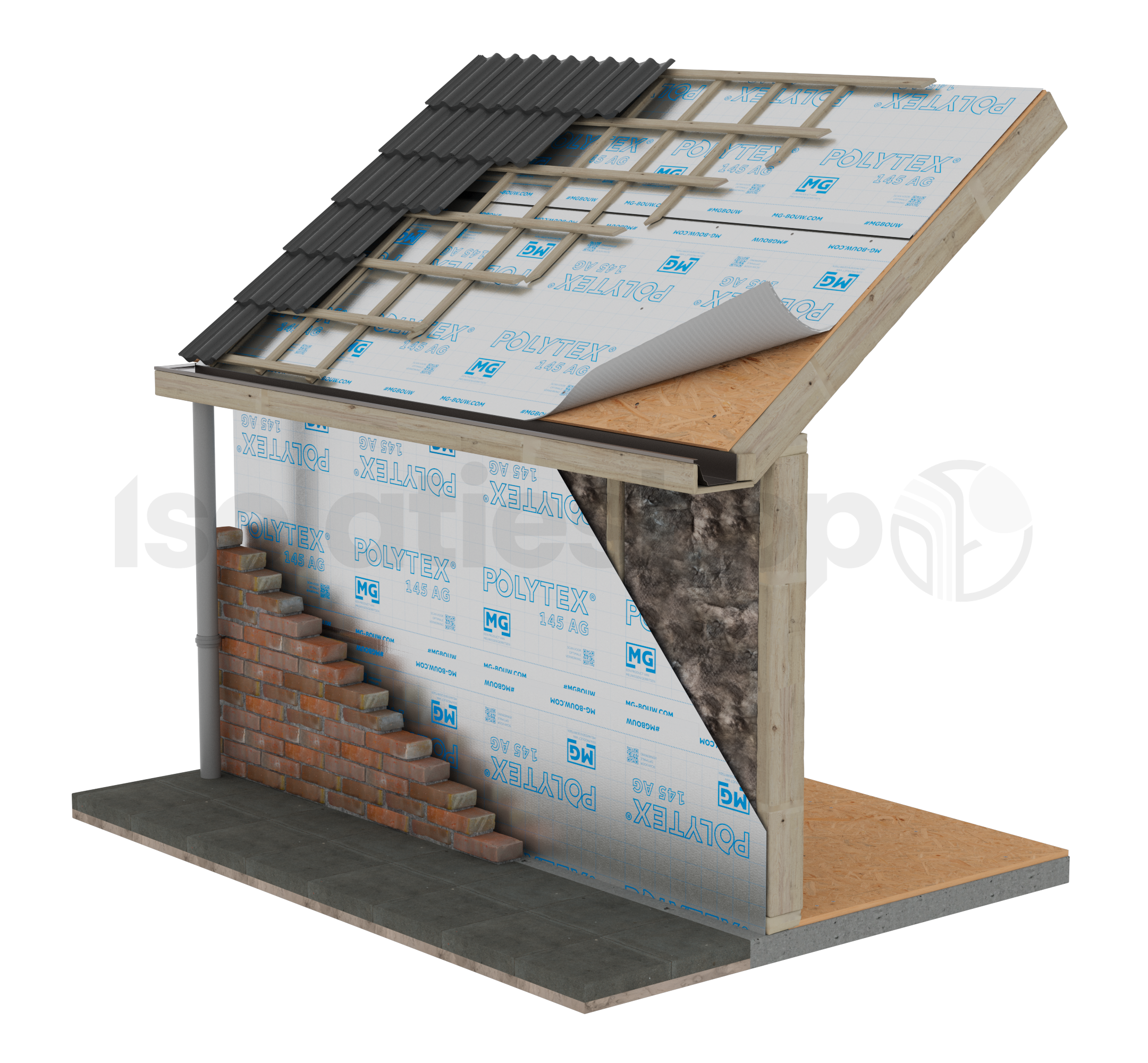 Polytex 145 AG W1 diffusionsoffener Folie 1,50 x 50 m (= 75 m²)