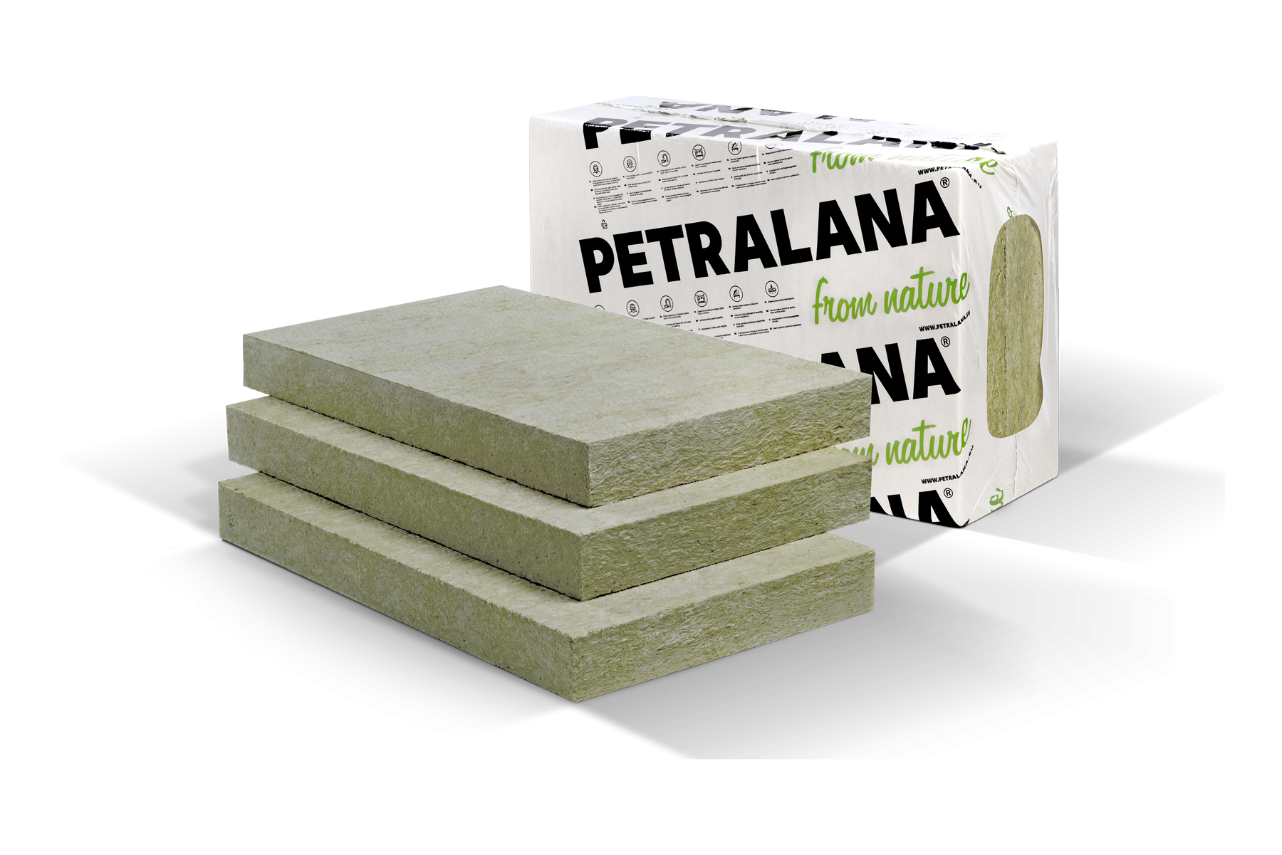 Plaque de laine de roche Petralight Plus 1000x600x100mm Rd:2,86 5pc/paquet (=3,00 m2)