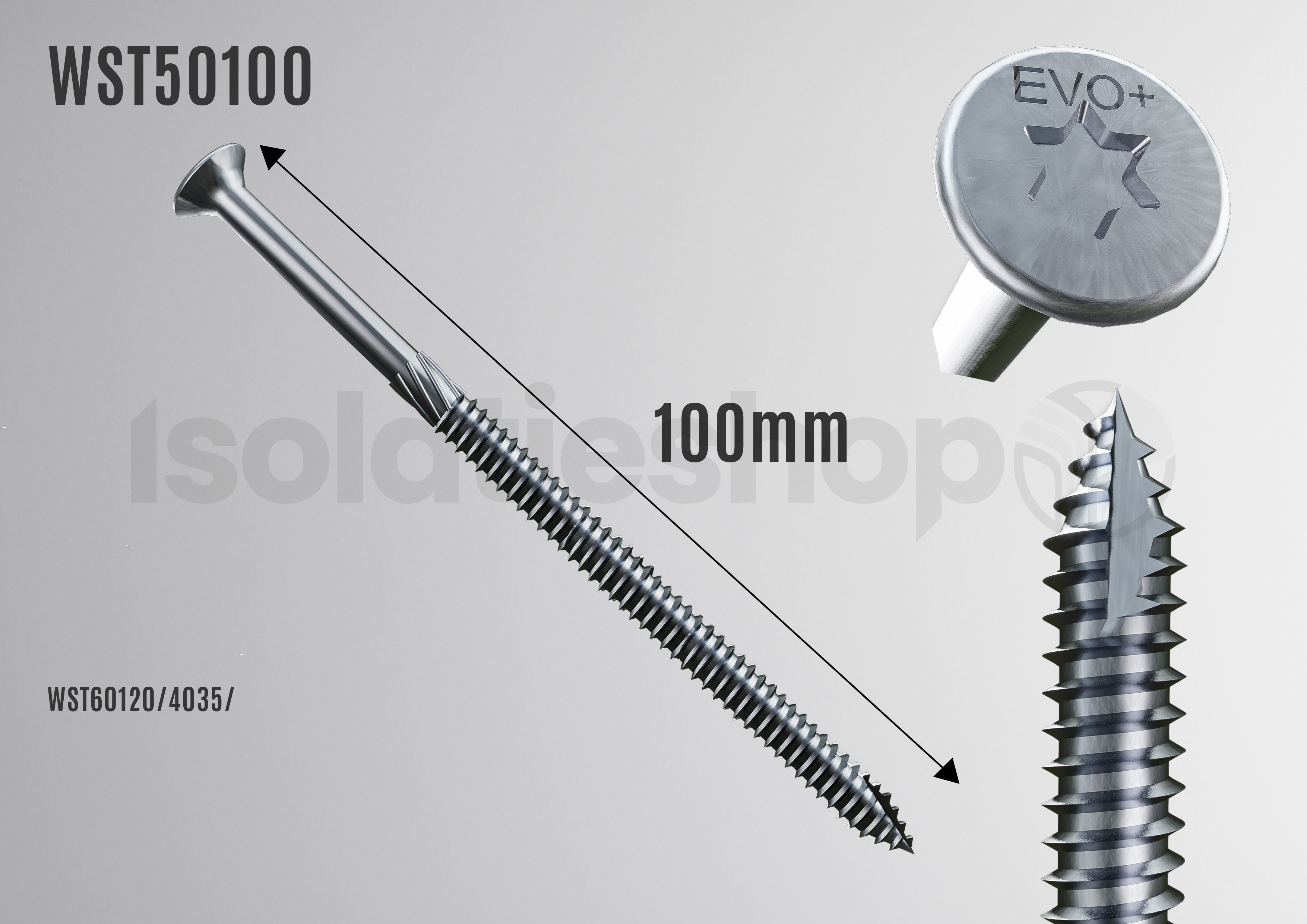 Holzschraube Senkkopf mit Frästaschen TX Antrieb 5x100mm verzinkt (100 Stück)