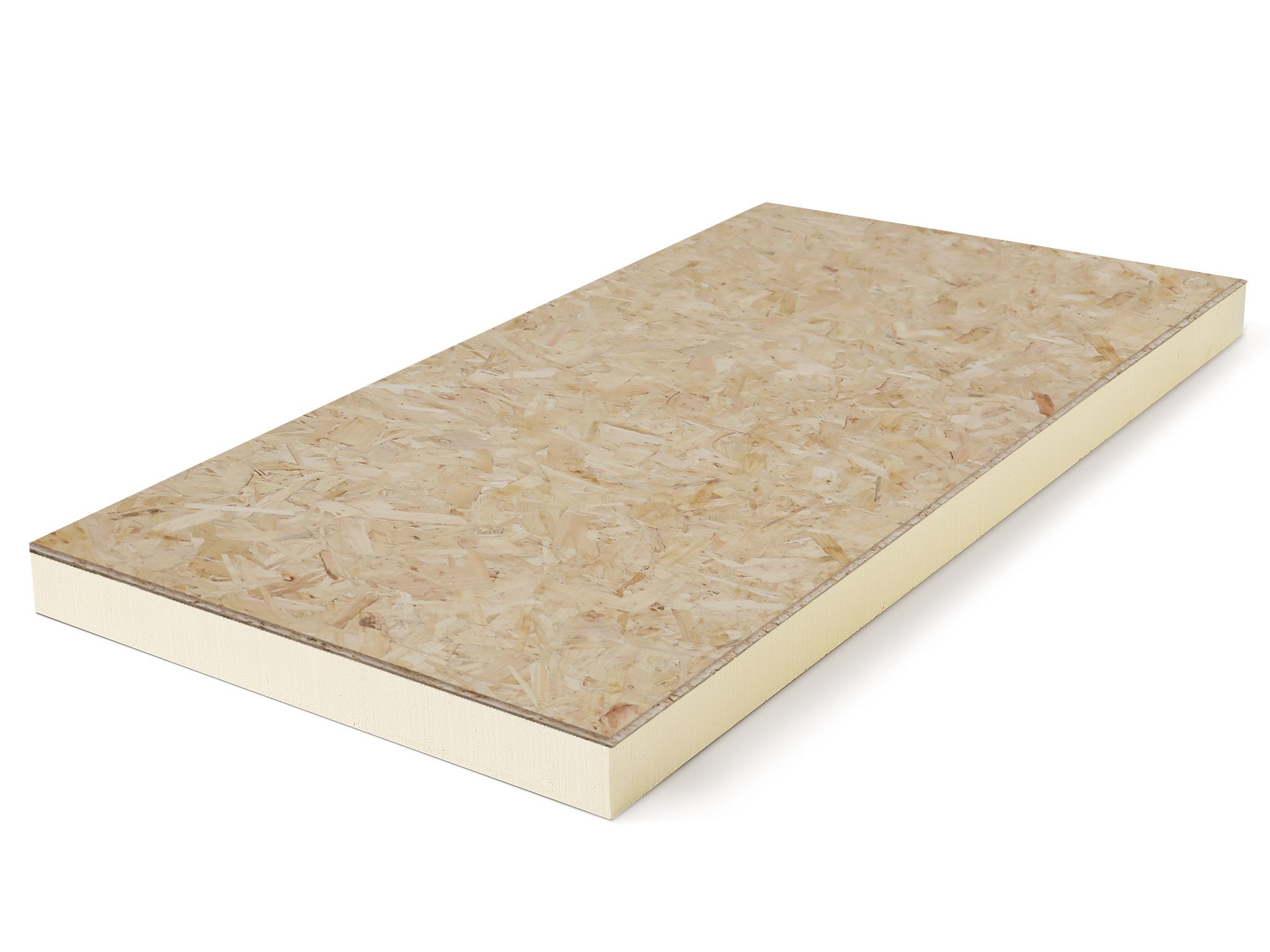 Polyuréthane (PIR) expansée + OSB 2600x600x20+12mm T&G Rd:0,91 (=1,56 m²)