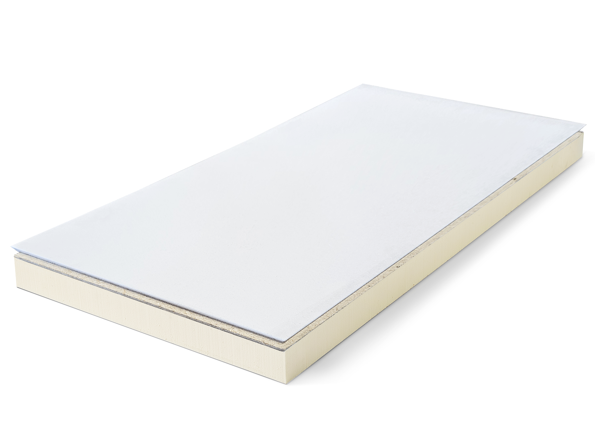 Polyuréthane (PIR) expansée + Agnes Plaque de plafond Stuc Blanc 1200x600x90+12mm T&G Rd:4,09 (=0,72 m²)