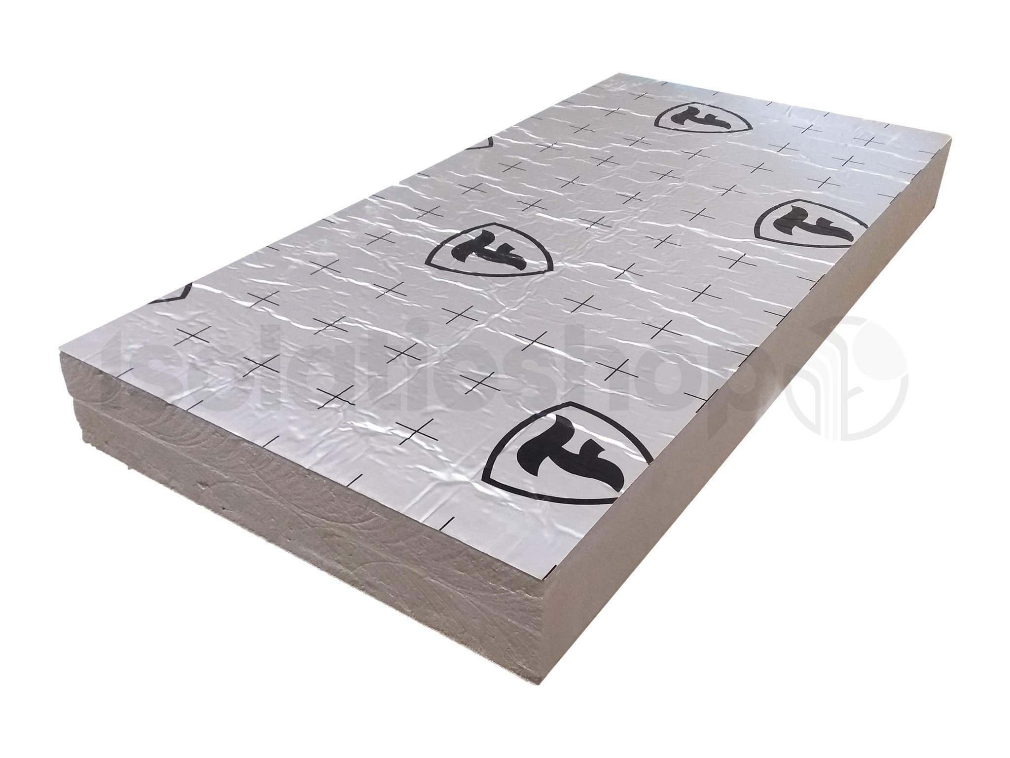 Polyuréthane (PIR) expansée choix B double face aluminium 1200x600x120mm Rd: 5,45 (0,72m2)