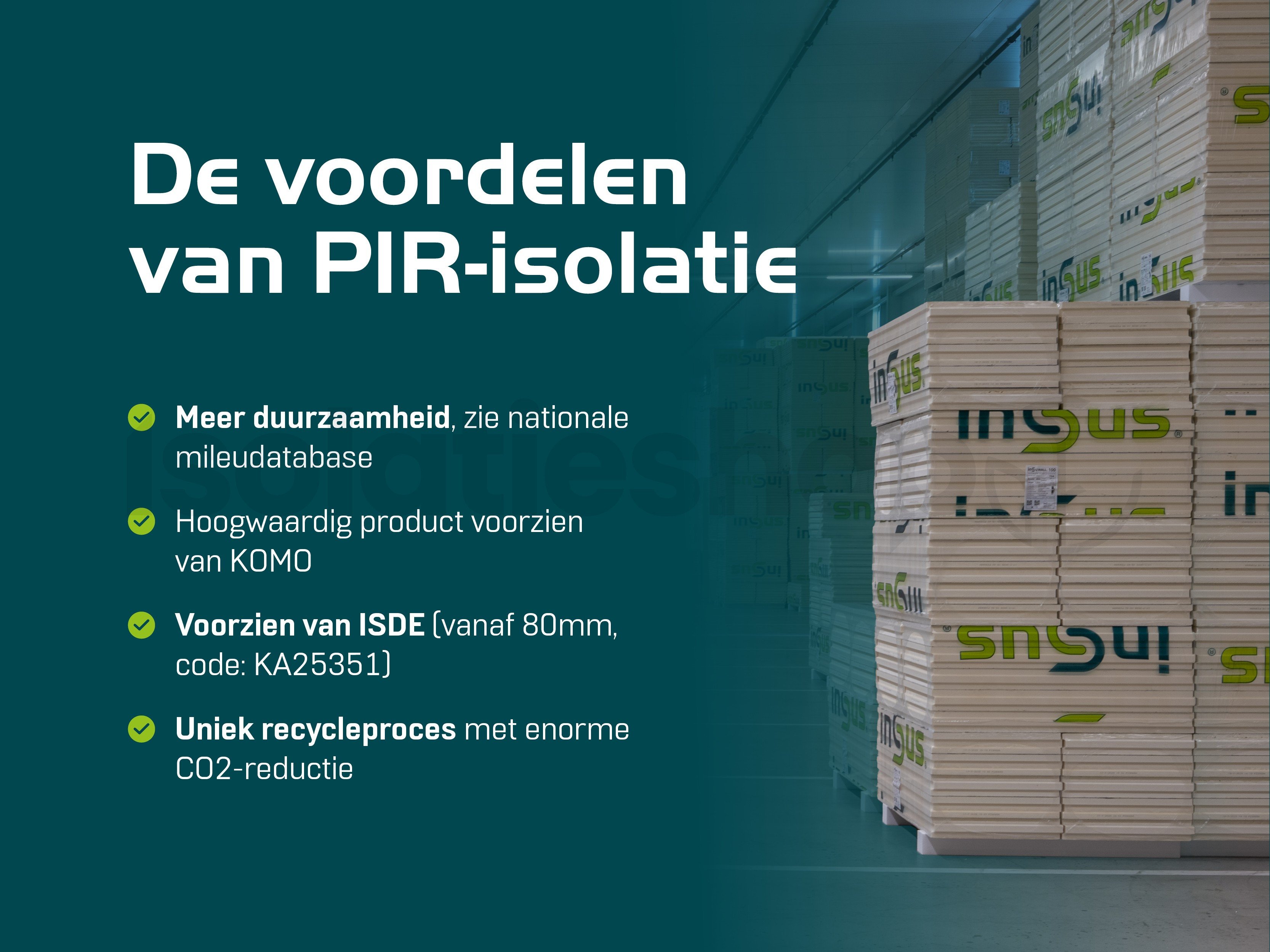InSuS PIR 2-zijdig Aluminium 2400x1200x140mm Rd:6,36 3pl/pak (=8,64m²)